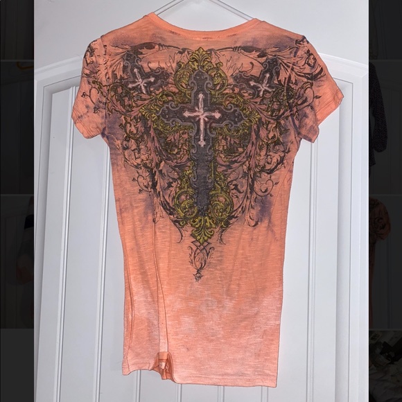 BUCKLE t shirt with rhinestones and crosses size S - Picture 2 of 2